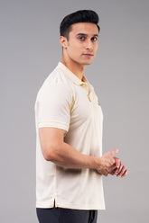 MINIMAL BUZZ CLASSIC POLO T-SHIRTS - CREAM (D)
